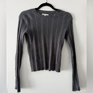 American Eagle Outfitters Charcoal Fitted Sweater